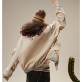 Unisex Jacket Loose Lapel Baseball Collar Jacket